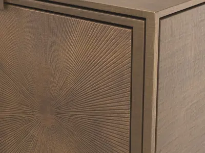 Sunburst Sideboard In Antique Nickel 3D model