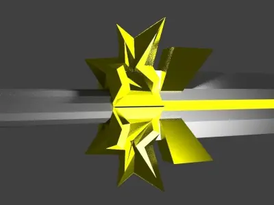 Golden Ancient Sword 3D model