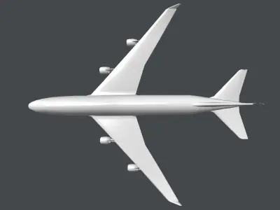 Passenger Plane Low-poly 3D model