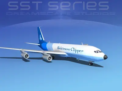 Boeing 707-320 SS Clipper Air Cargo 3D model