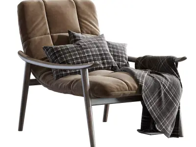 Fynn Saddle Armchair from Minotti 3D model purchase