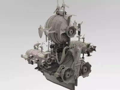 Desert Explorer Airship  3D model