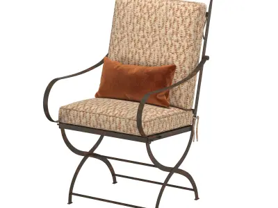 HB 5 Lattes ANTIQUE FAUTEUIL LOUNGE chair 3D model
