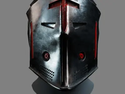 Crusader helmet Free low-poly 3D model purchase