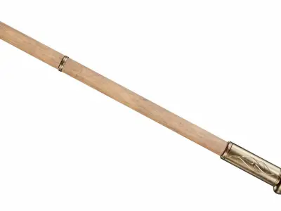 Halberd 03 Low-poly 3D model