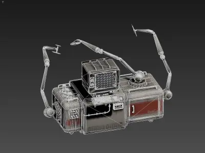 3D model of a vintage computing device 3D model