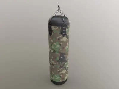 PBR Gym Punching Bag Low-poly 3D model