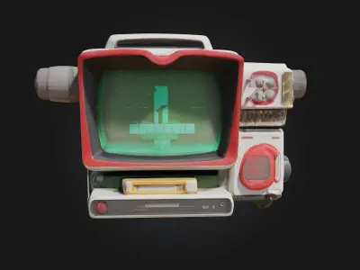 Retro Tech Gadget Nostalgic Innovation in Compact Form 3D model