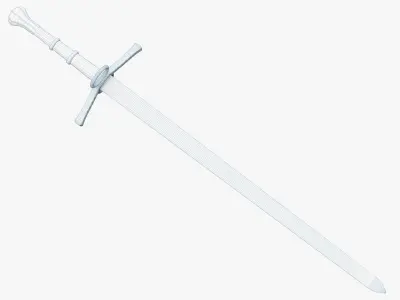 Medieval weapons Low-poly 3D model 12