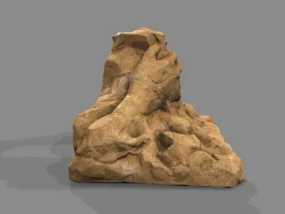 Cave Entrance Desert rock 05 Low-poly 3D model