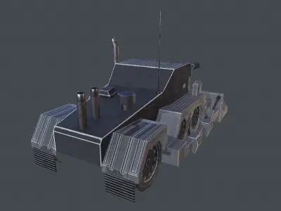 Dozer Truck Low-poly 3D model