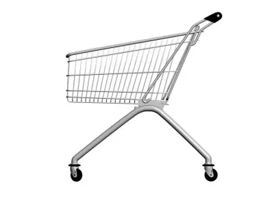 Shopping Cart 3D model 2