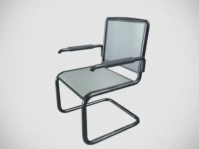 Office Chair Low-poly 3D model 7