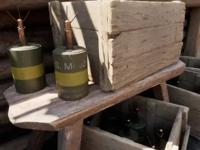 German S-Mine Anti-Personnel Mine 3D model
