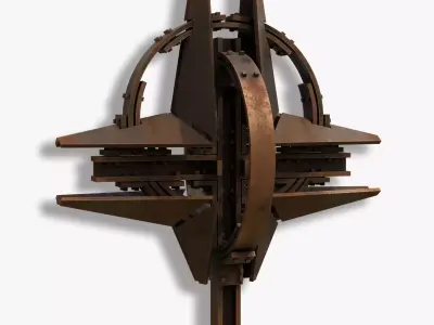 Stylized NATO Star Sculpture  -Military Art 3D print model