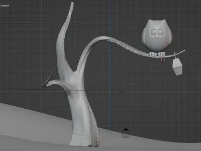 Owl cartoon Free 3D model