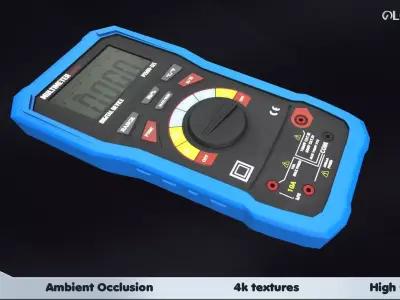 Multimeter digital Low-poly 3D model