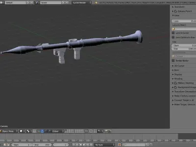 Grenade Launcher low-poly  Low-poly 3D model