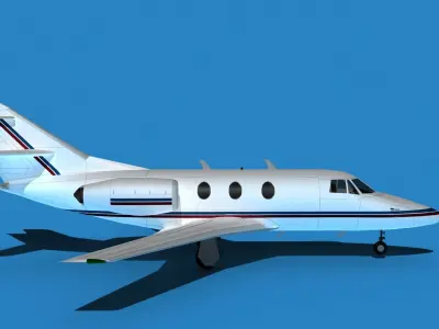 Dassault Falcon 10 V02 3D model