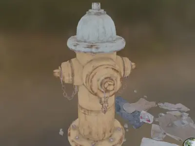 fire hydrant  Low-poly 3D model