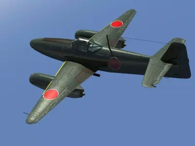 Japan NAVY NAKAJIMA Experimental Special Attack Aircraft KIKKA 3D model