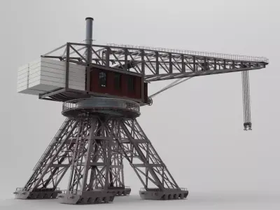 Port crane  3D model