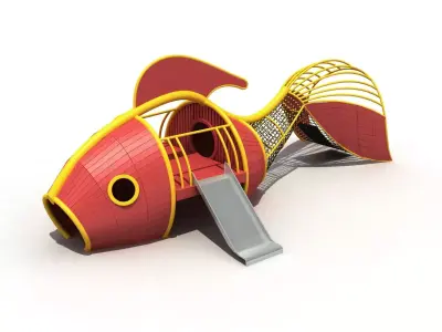 Kids outdoor commercial play structure 3D model 3D model 29