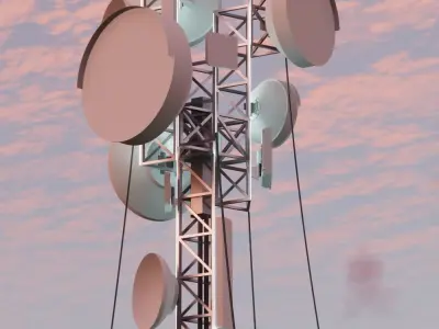 Sci-fi telecom Tower  3D model