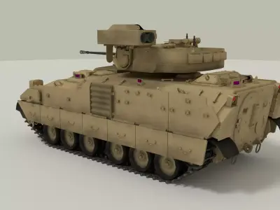M2 Bradley IFV with LODs 3D model