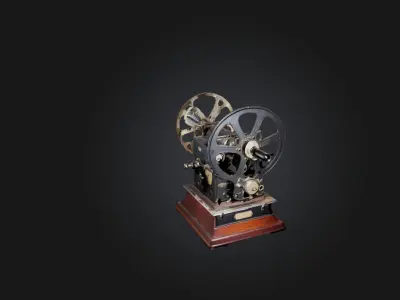 Antique Film Projector Low-poly 3D model