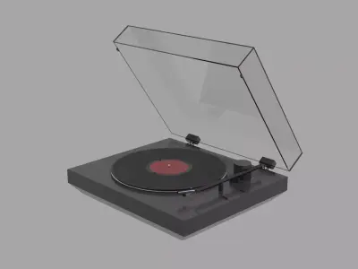 Sony Turntable Vinyl Record Player 3D model