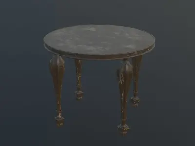 Victorian Wood Table Free 3D model