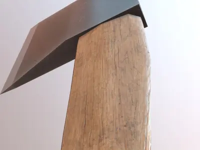 PBR Low-Poly Axe Game Ready Free low-poly 3D model