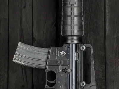 Carabine AR15 China Low-poly 3D model