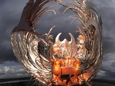 Cthulhu Arch with Throne 1  3D model