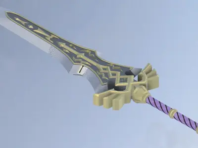 Royal claymore 3D printable from the legend of zelda BOTW 3D print model