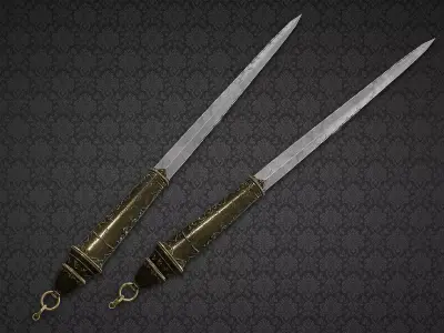 Fantasy Dagger 2  Low-poly 3D model