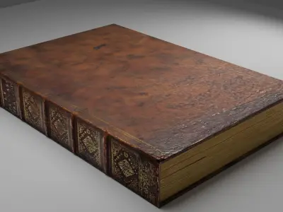 Set of five old books Free low-poly 3D model