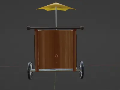 Street Cart Low-poly 3D model