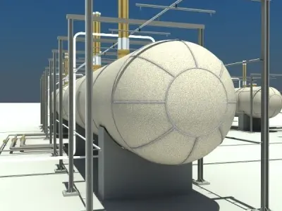 Gas Tank 3D model shop