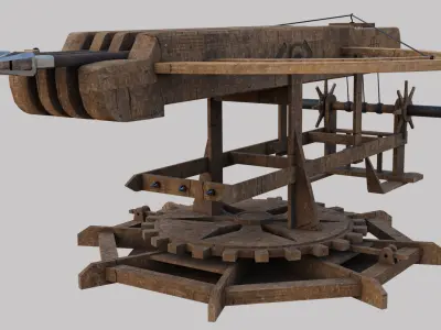 Ballista Weapon -  Arrow Shooter Low-poly 3D model