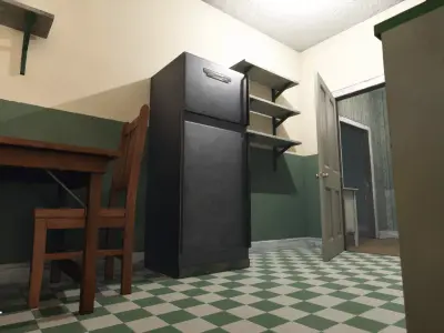 Industrial Fridge Low-poly 3D model