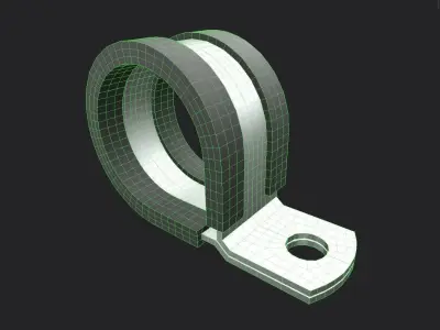 Cable Clamp M3 Low-poly 3D model