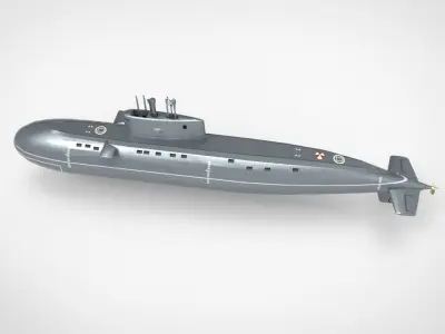 Project 877 Halibut submarine 3D model