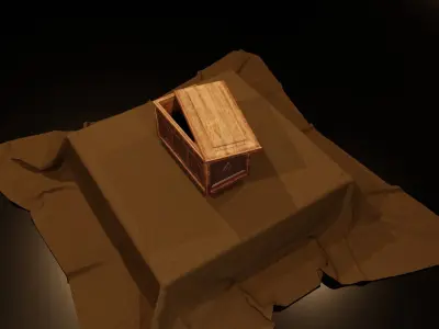 Chest and coffer pack Free low-poly 3D model