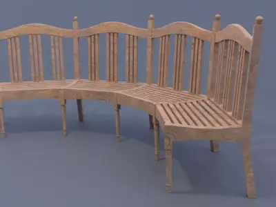 curve exterior chair 3D model