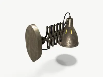 wall folding light Low-poly 3D model