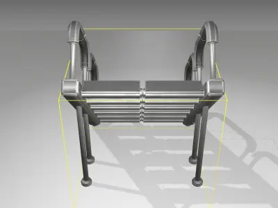 Futuristic Stairs - 28 - Basic Textures Low-poly 3D model