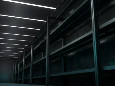  Empty  Storage Room 3D model