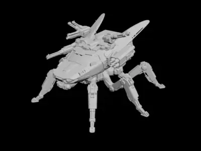 Mech tank 3D model